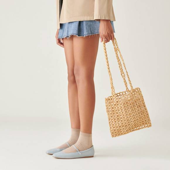NEW DOLCE VITA hannah shopper shoulder bag in natural - Picture 3 of 4